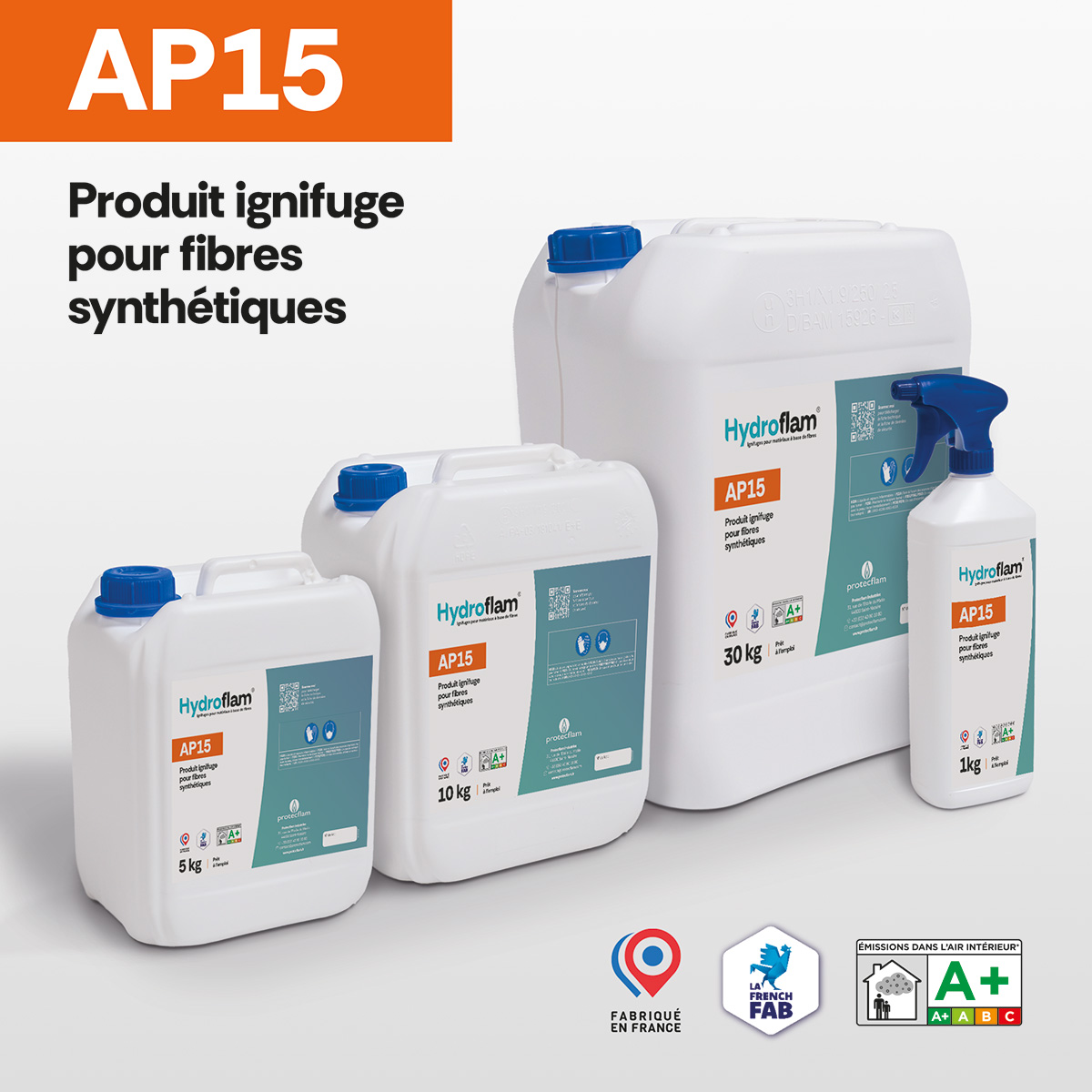 Hydroflam® AP15 - Produit ignifuge pour fibres synthétiques - Protecflam