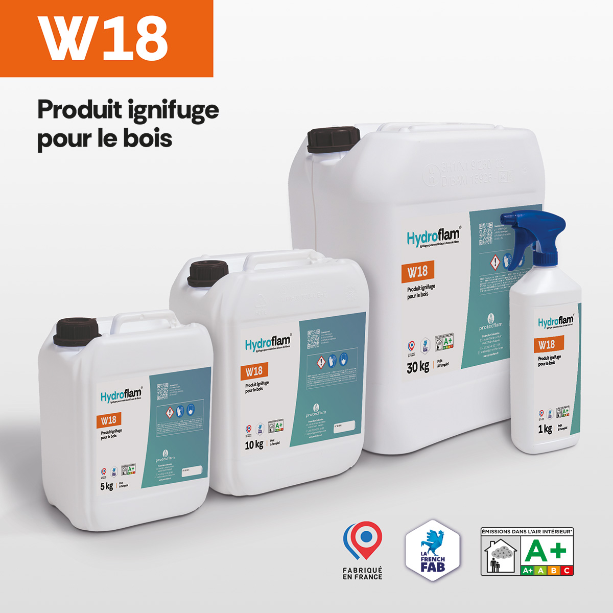 Hydroflam® W18 - Produit ignifuge pour le bois - Protecflam