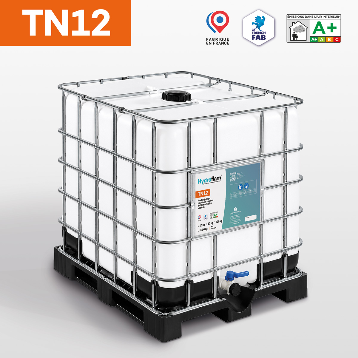 IBC Hydroflam® TN12 - Produit ignifuge pour tissusnaturels en fibres d'origine végétale - Protecflam